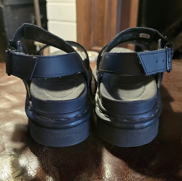 Dr. Martens Soft Wair Sandals Black Adjustable Leather Strap Open Toe Size 9 - Picture 7 of 9